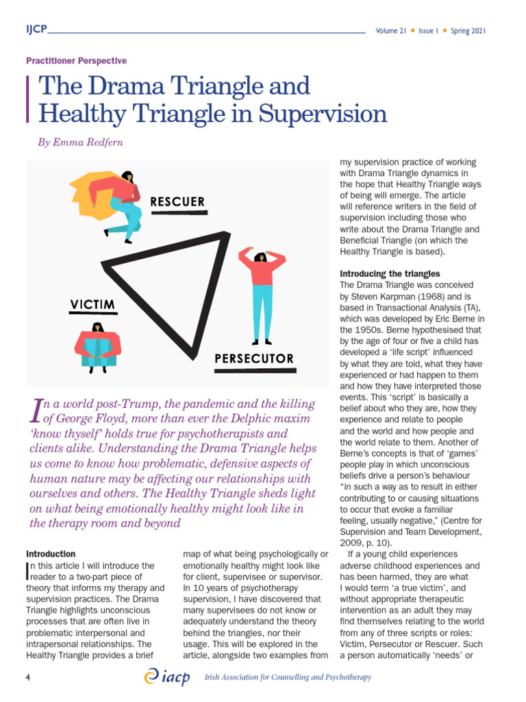 Understanding the Drama Triangle in Therapy | PDF | Psychotherapy ...