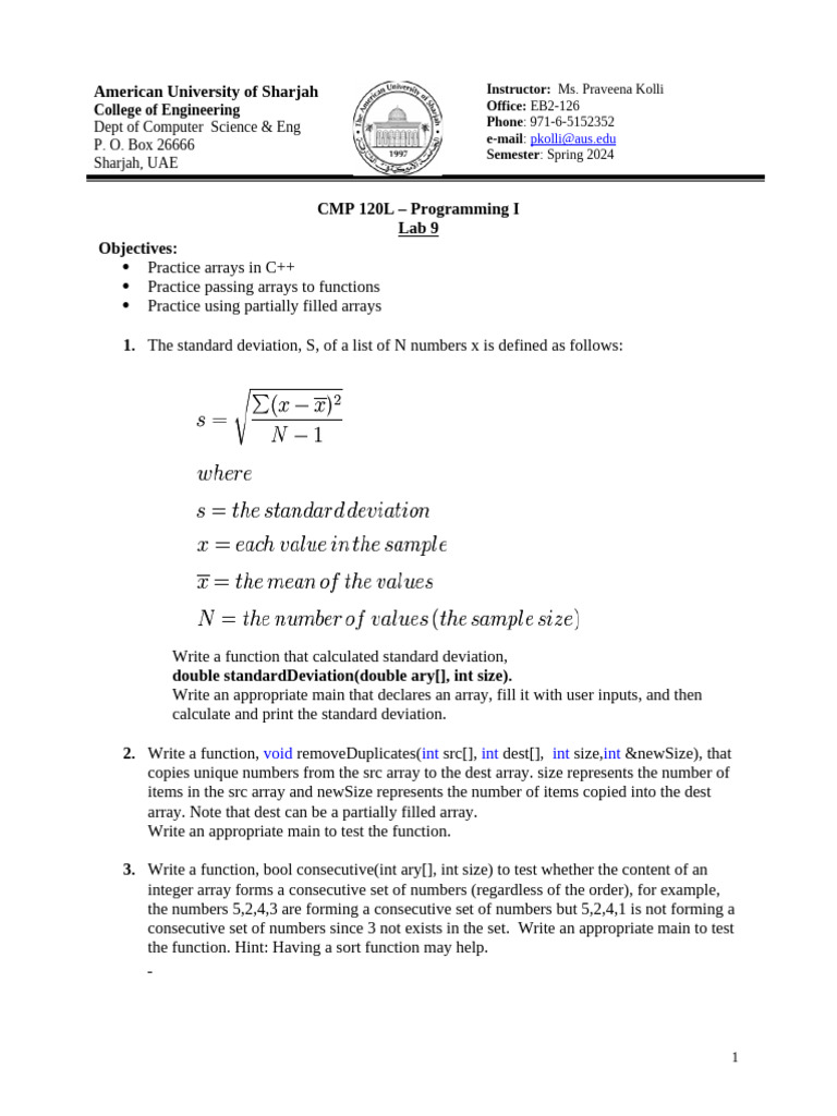 CMP120L Lab9 | PDF