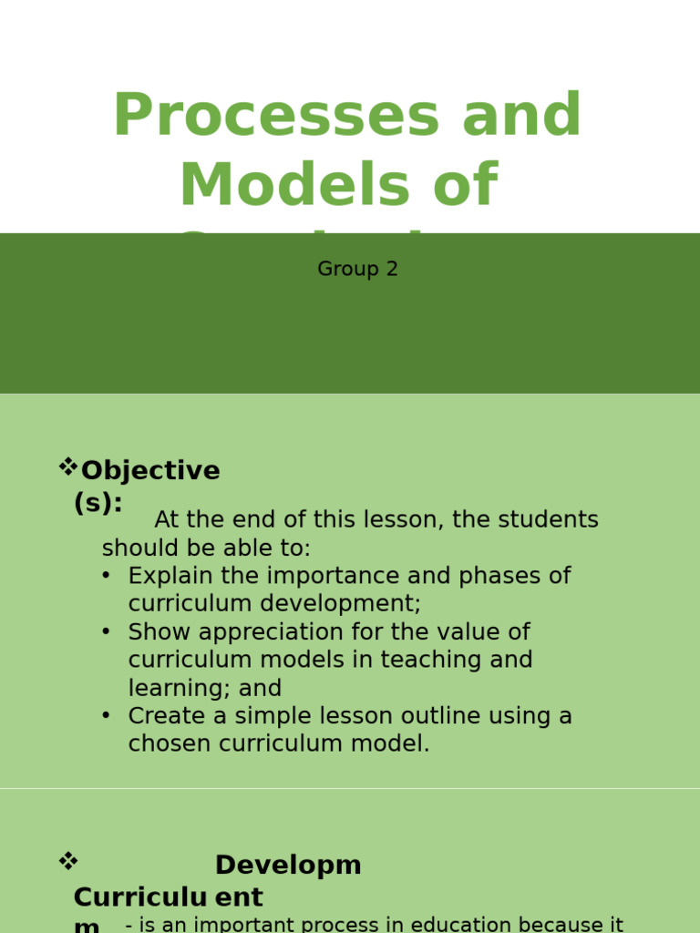 Curriculum Development Models Explained | PDF | Curriculum | Goal
