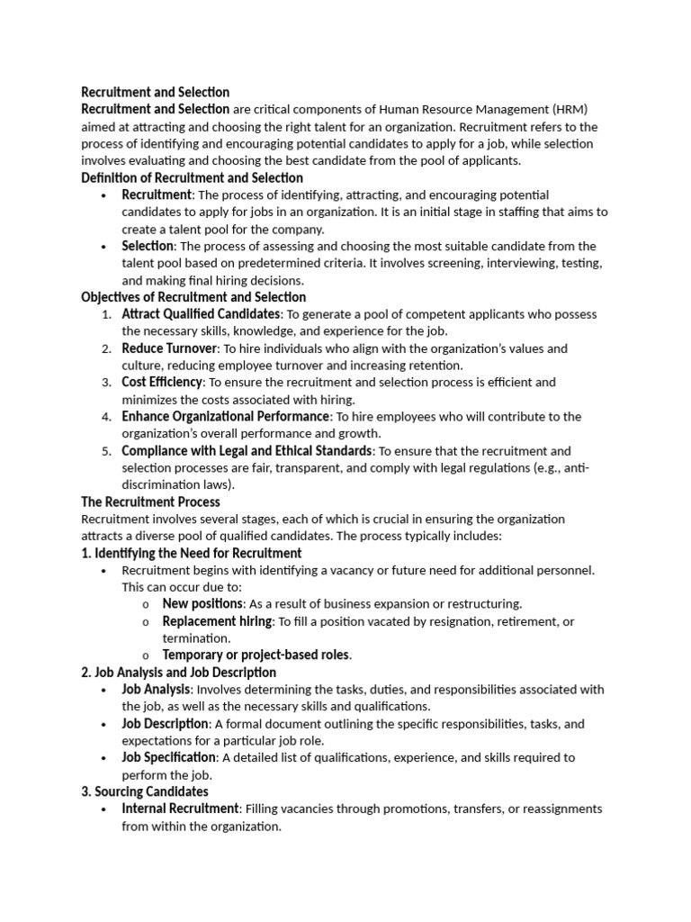 Effective Recruitment and Selection Guide | PDF | Recruitment ...