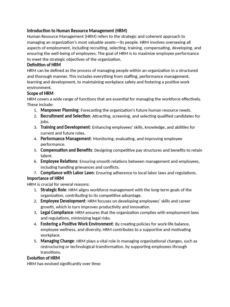 Essentials of Human Resource Management | PDF | Human Resource ...