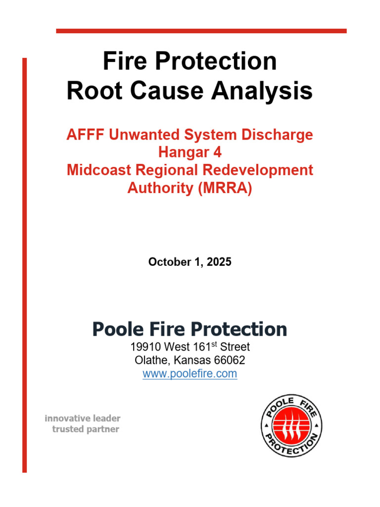 MRRA Root Cause Analysis 10-1-2025 - FINAL | PDF | Fire Sprinkler ...