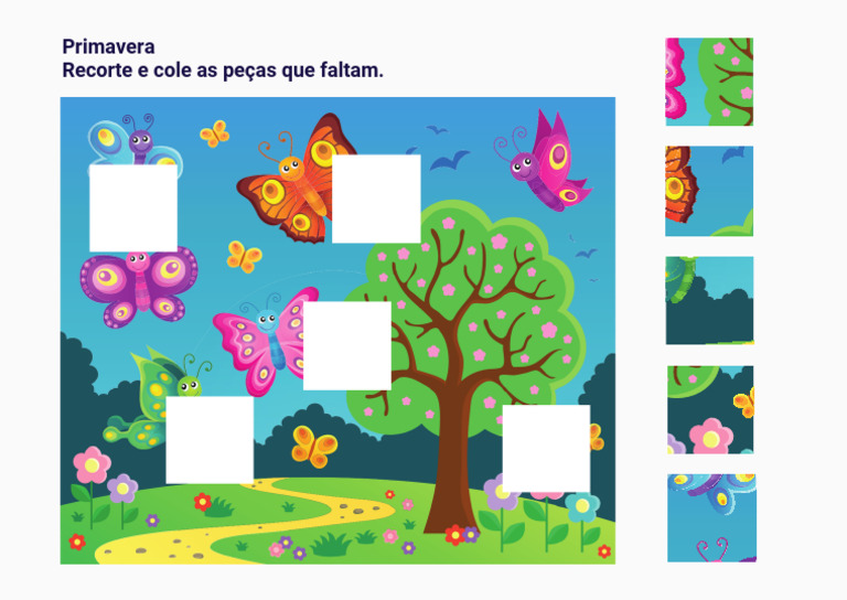 Atividade de Colagem Sobre A Primavera | PDF