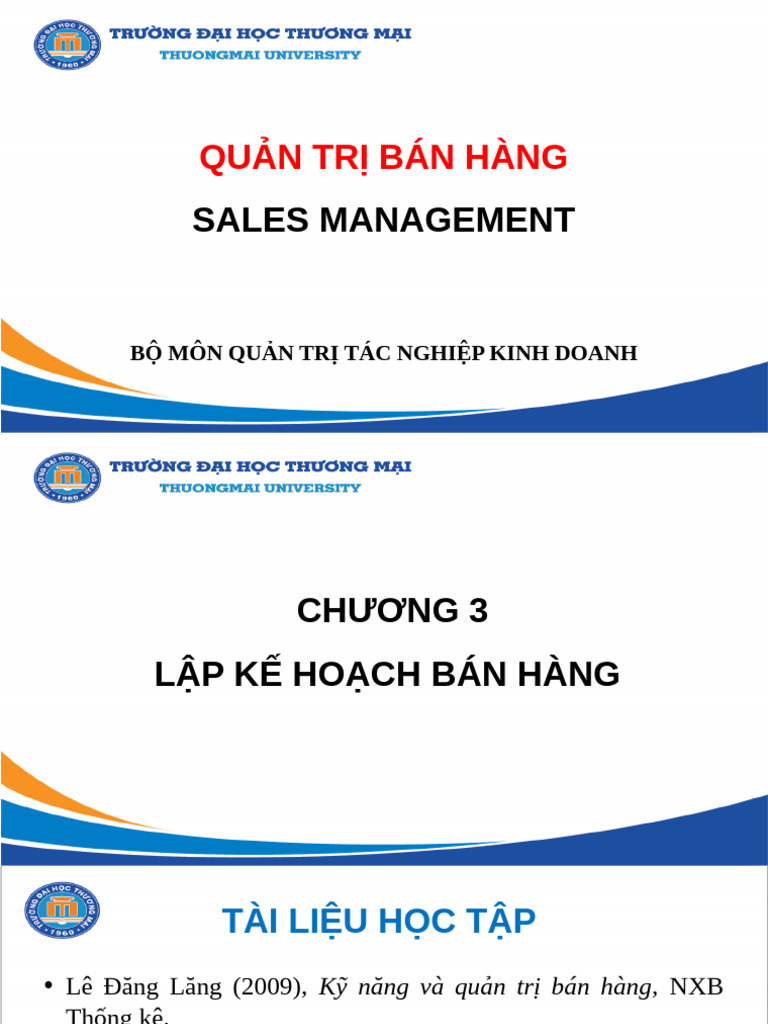 Chương 3 QTBH 2022 - HLDT | PDF