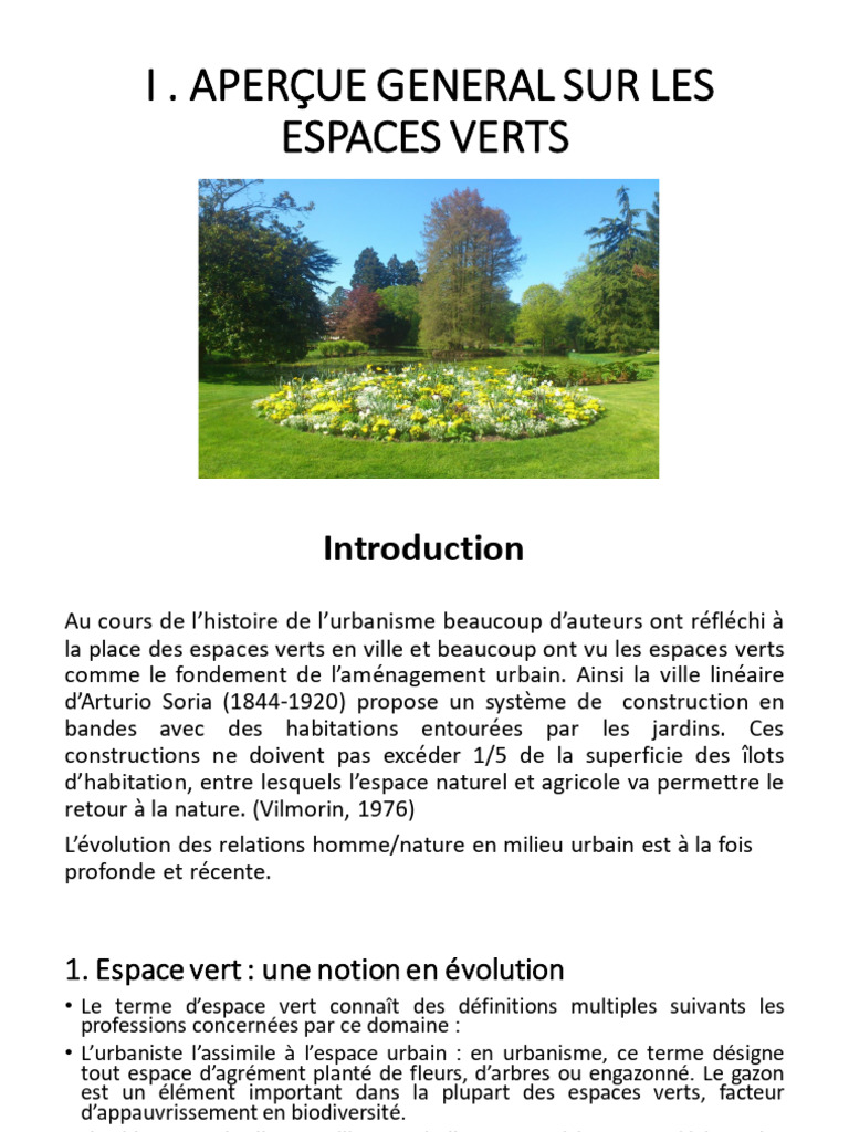 Aménagement et bienfaits des espaces verts | PDF | Biodiversité ...