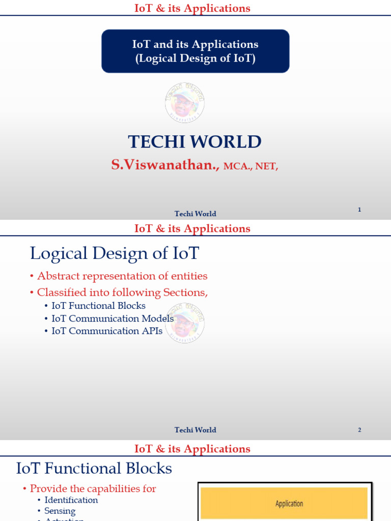Logical Design of IoT Systems | PDF | Internet Of Things | Uniform ...