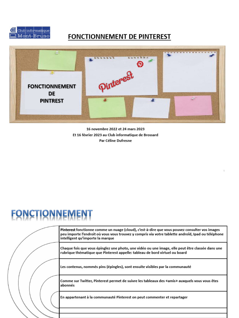 Guide pratique du fonctionnement de Pinterest | PDF
