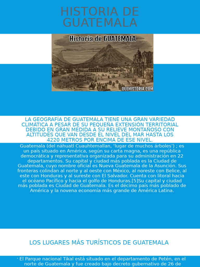 Historia y turismo en Guatemala | PDF | Guatemala