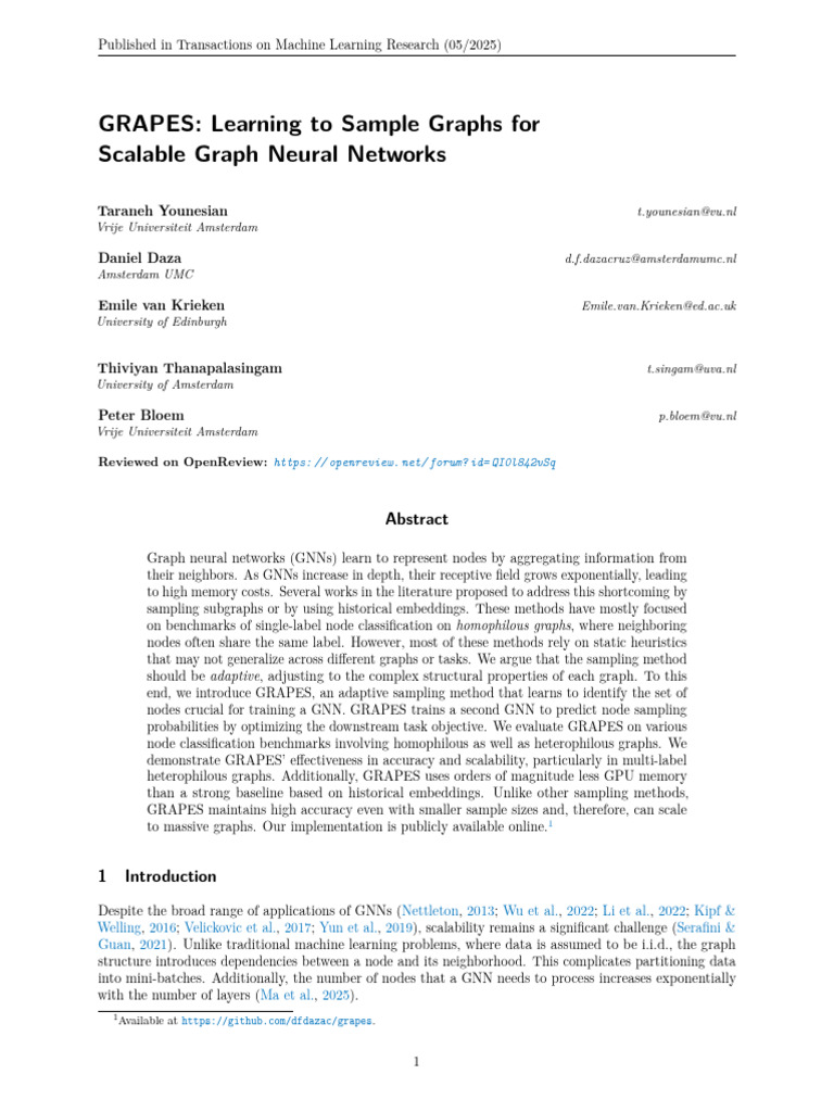 3923 GRAPES Learning To Sample | PDF | Sampling (Statistics ...