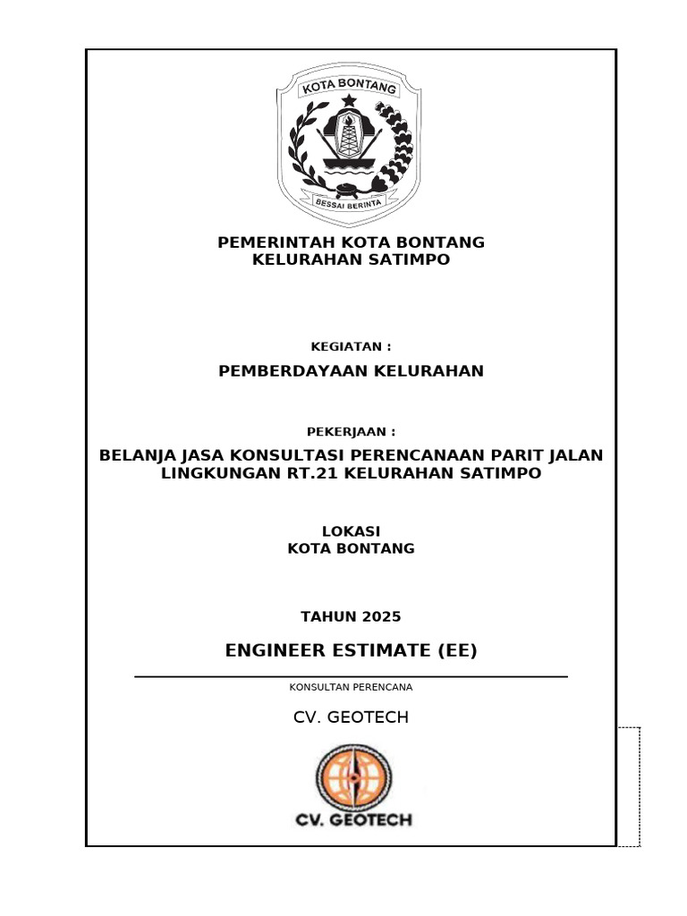 Rencana Anggaran Pemberdayaan Satimpo 2025 | PDF