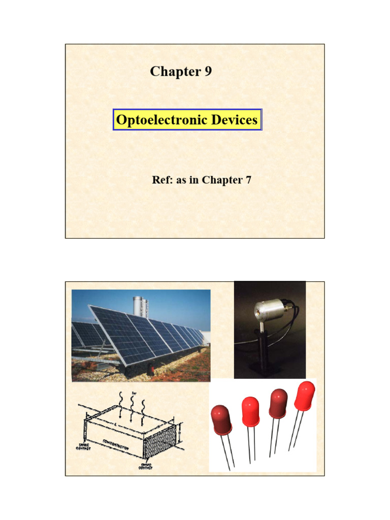Optoelectronic Devices: Light Interaction | PDF | Band Gap | Light ...