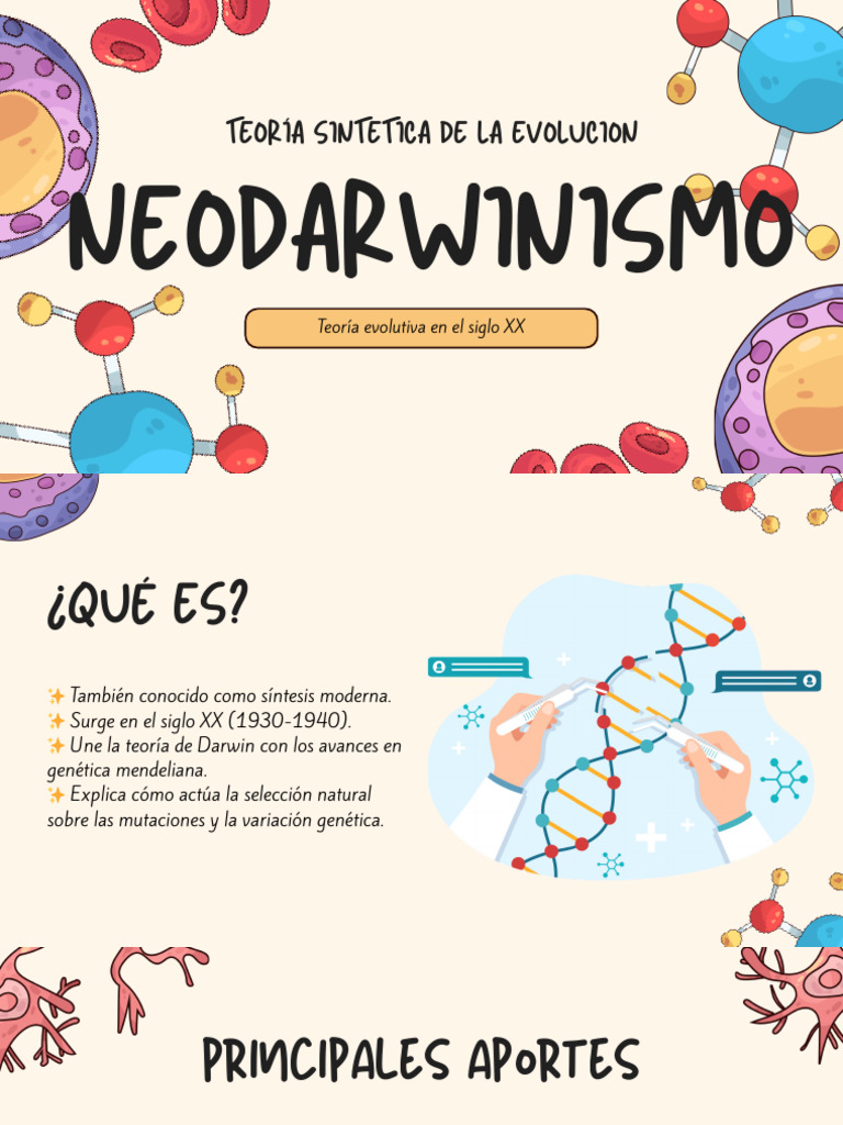 Neodarwinismo: Evolución y Genética | PDF | Evolución | Seleccion natural