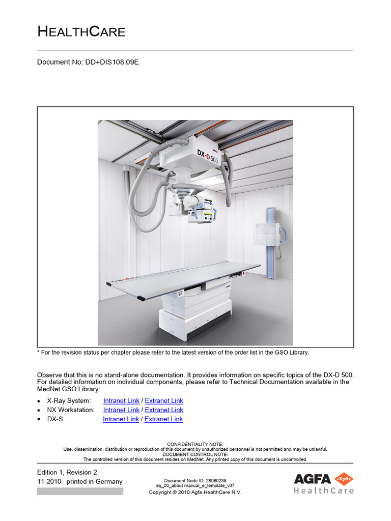 DX-D 500 Imaging Services Manual | PDF | Radiography | Computer File