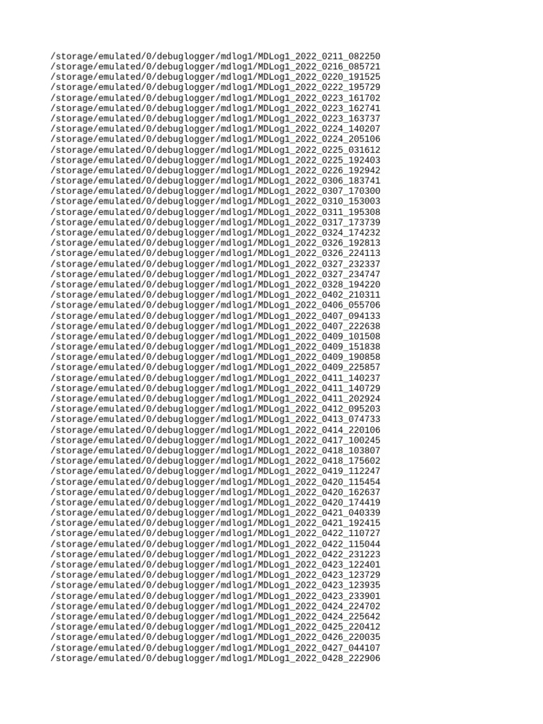 MDLog1 Debug Logs Overview 2022 | PDF