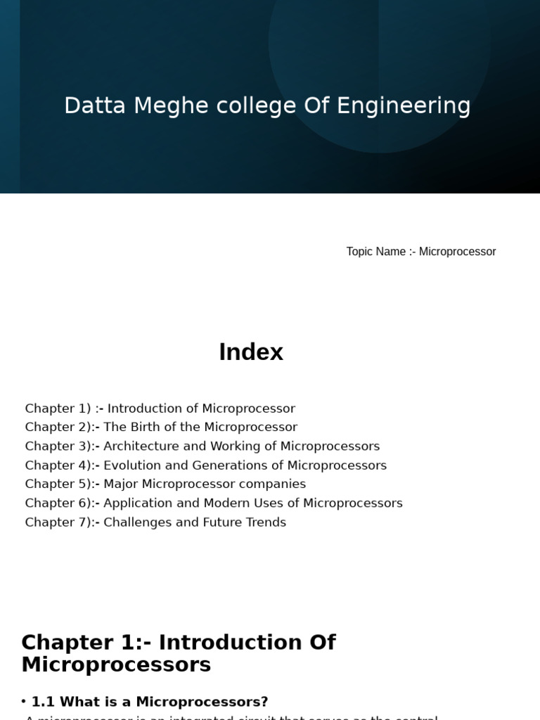 Microprocessor Overview and Evolution Guide | PDF | Microprocessor ...