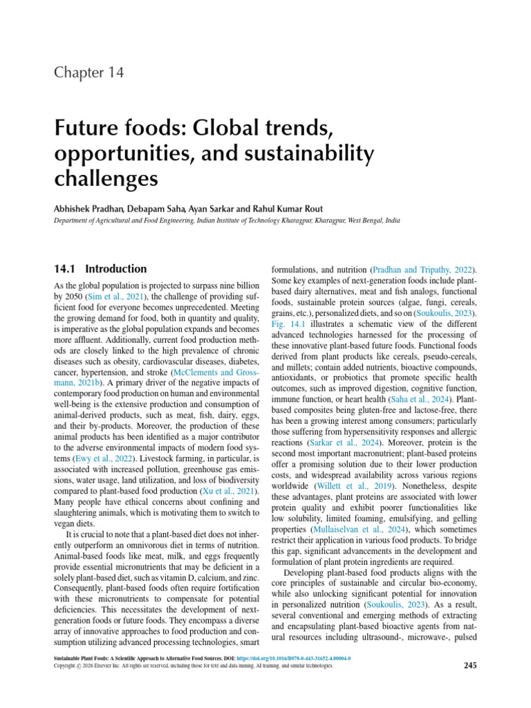 Future Foods: Trends and Sustainability | PDF | Foods | Nutrition