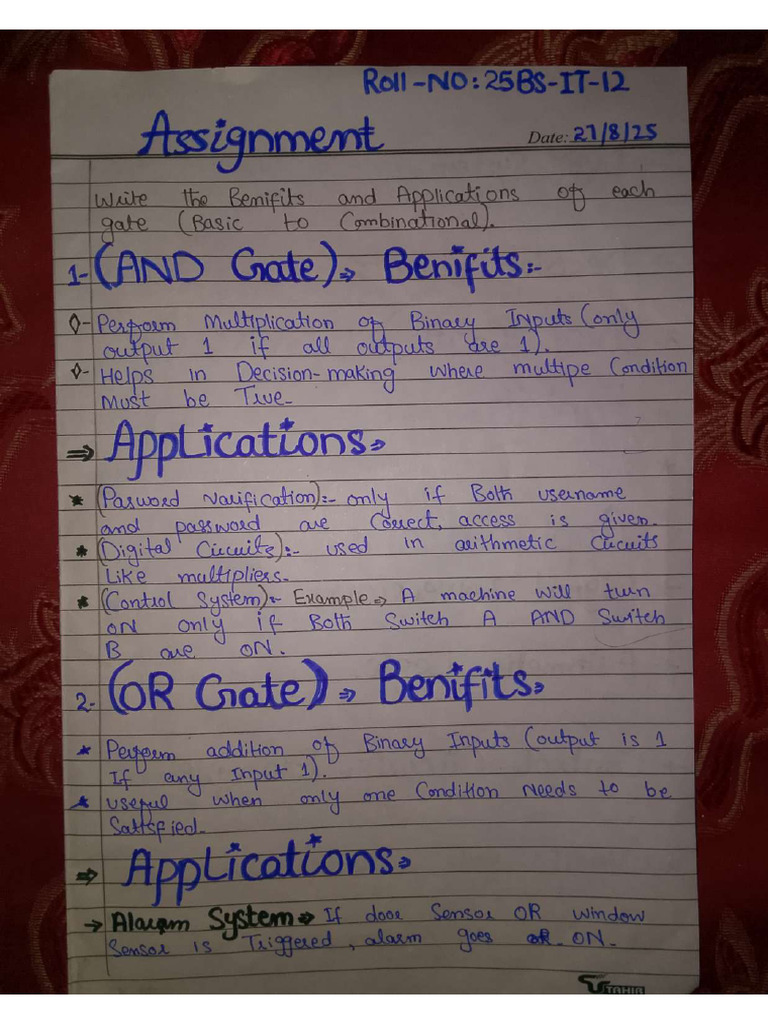 Logic Gates Assignment | PDF