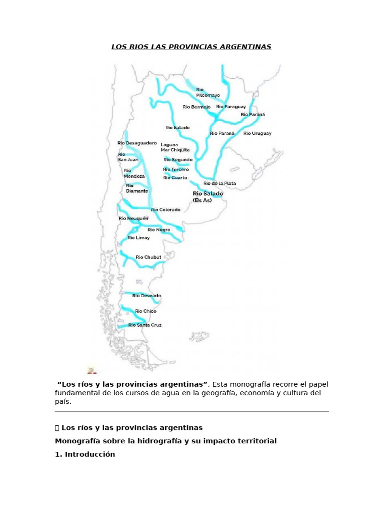 Los Rios y Las Provincias Argentinas | PDF | Río | Entorno natural