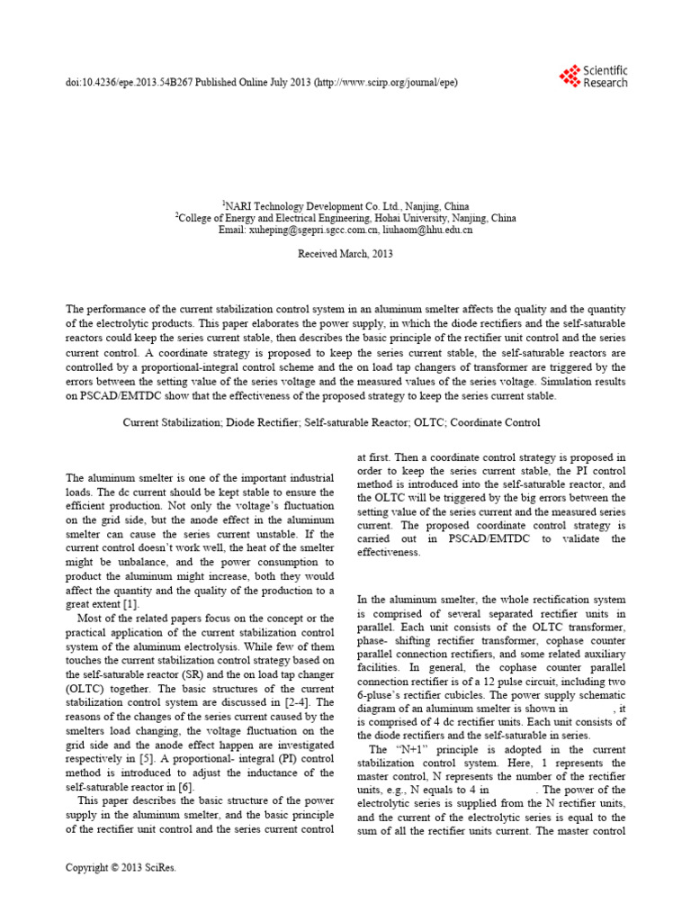 Coordinate Control Strategy For Current Stabilizat | PDF | Rectifier ...
