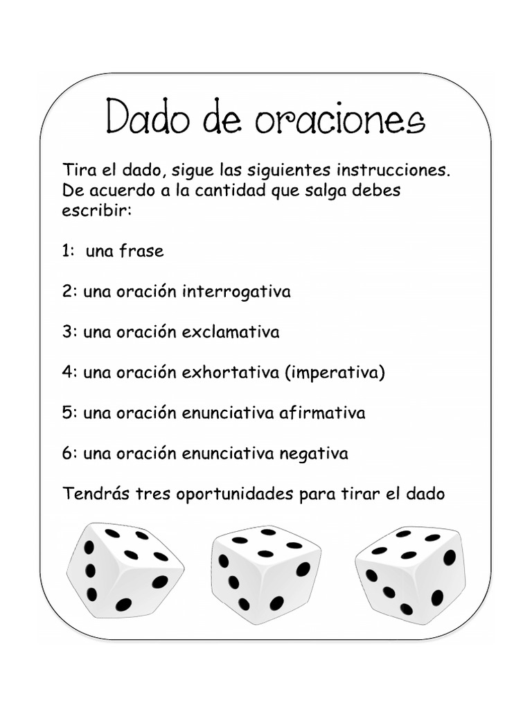 Dado Oraciones | PDF