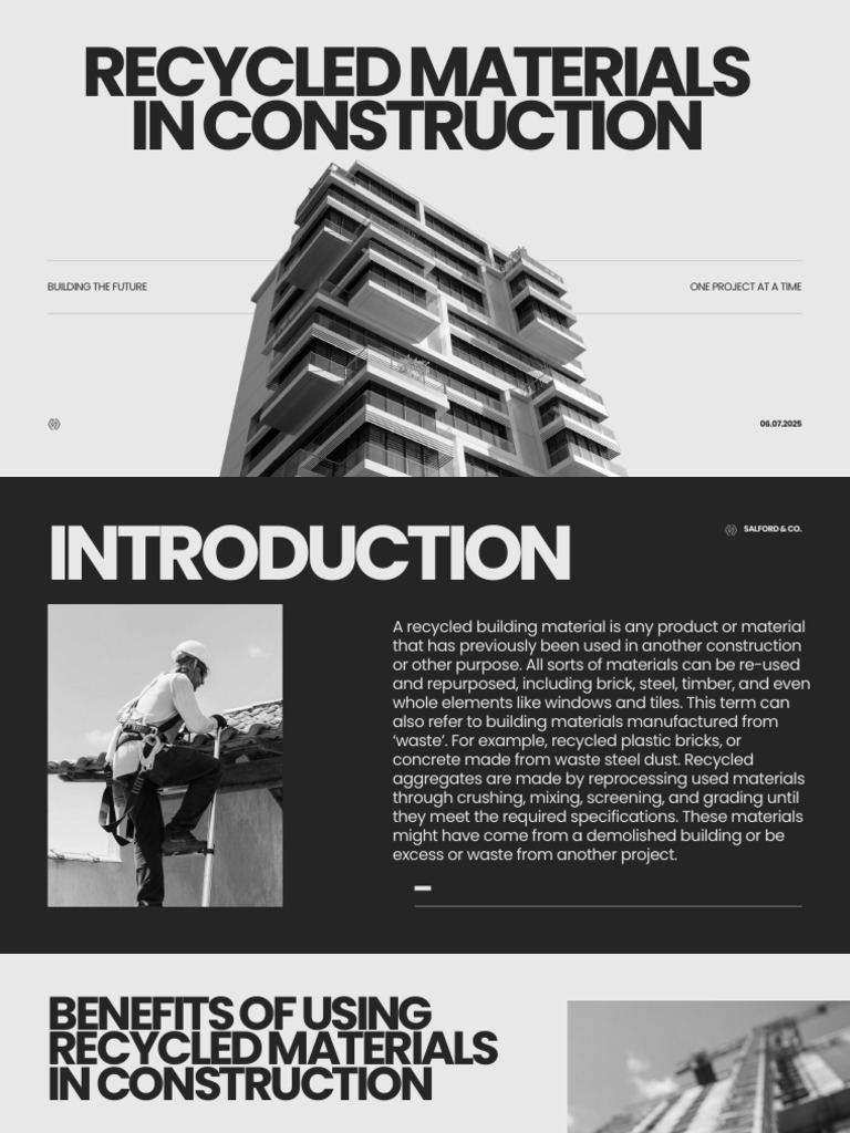 Recycled Materials in Construction Guide | PDF | Recycling | Concrete