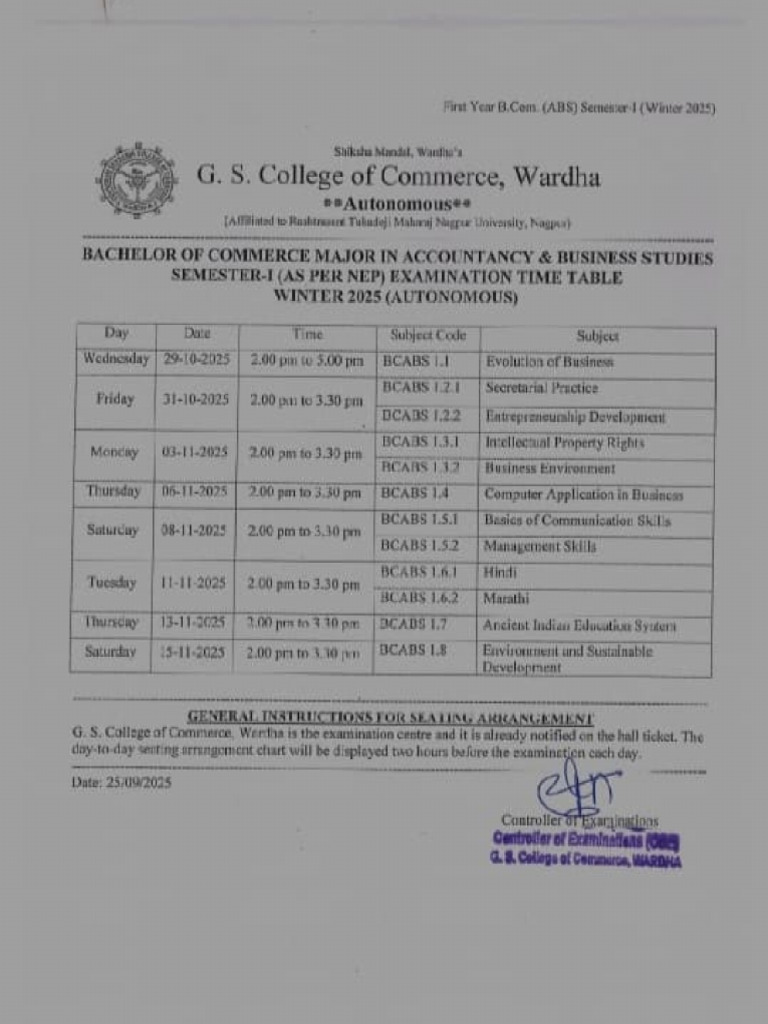 College Notice | PDF