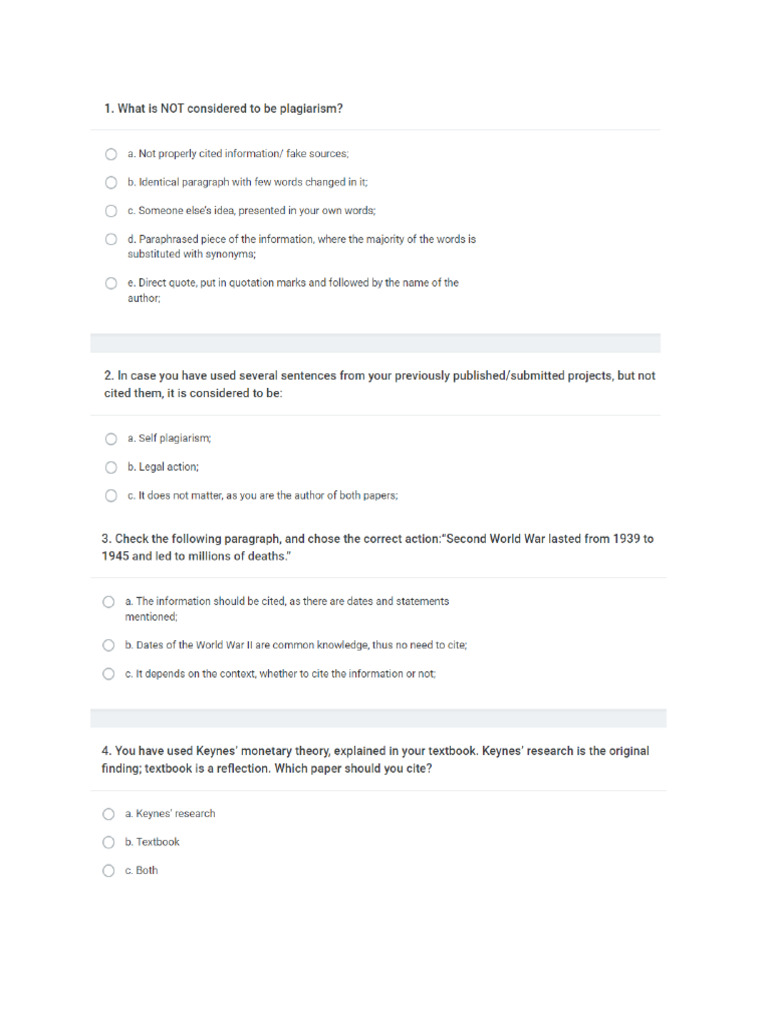 Quiz | PDF