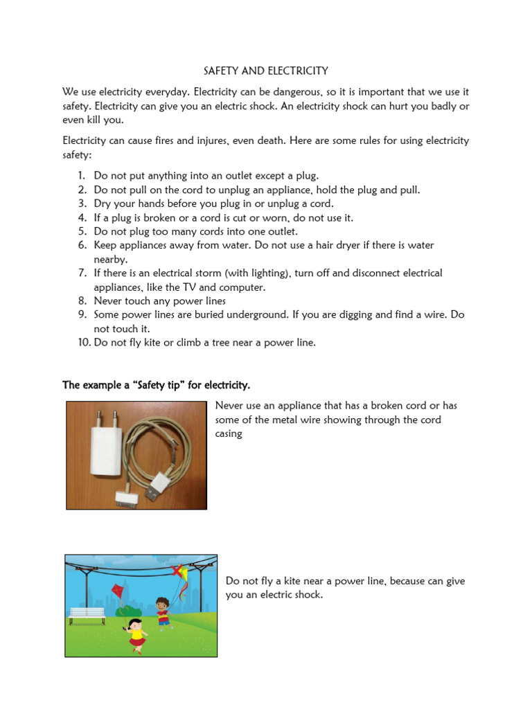 Electricity Safety Guidelines | PDF