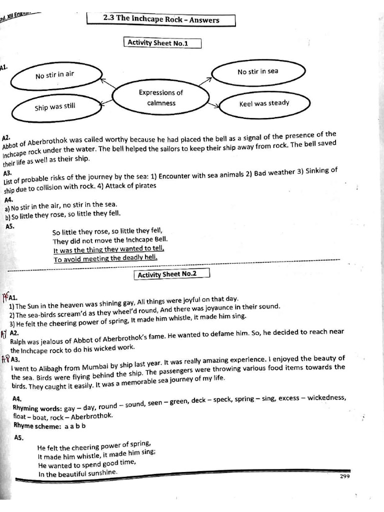 2.3 Poem Answers | PDF
