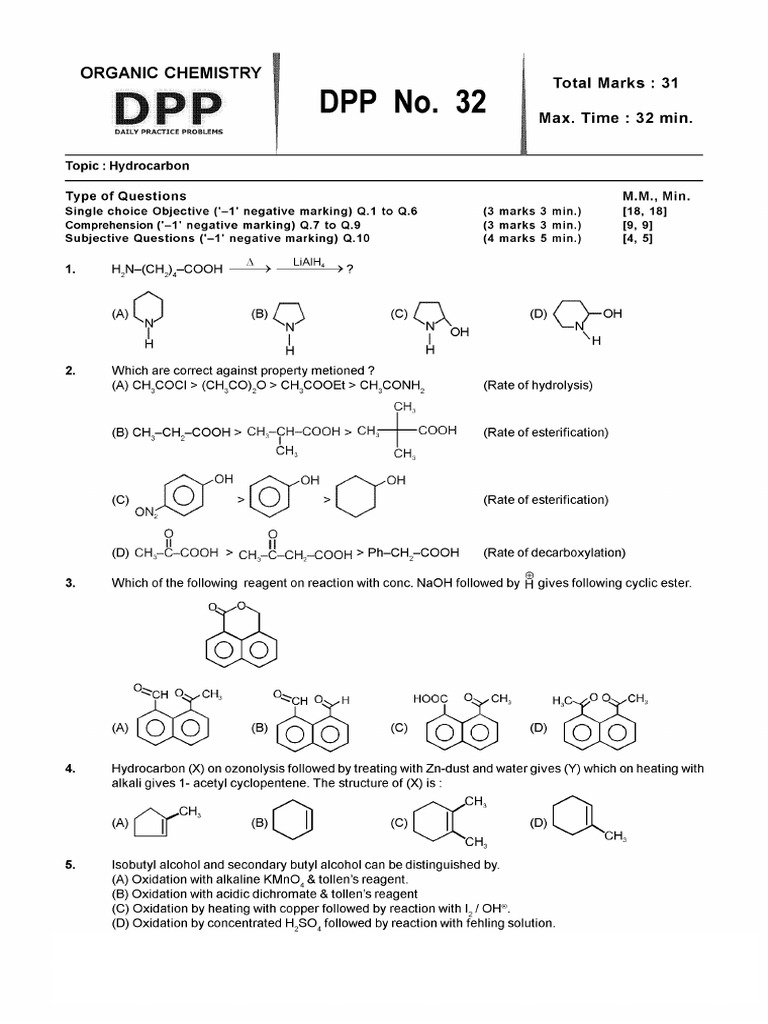 DPP No - 32. Hydrocarbon | PDF