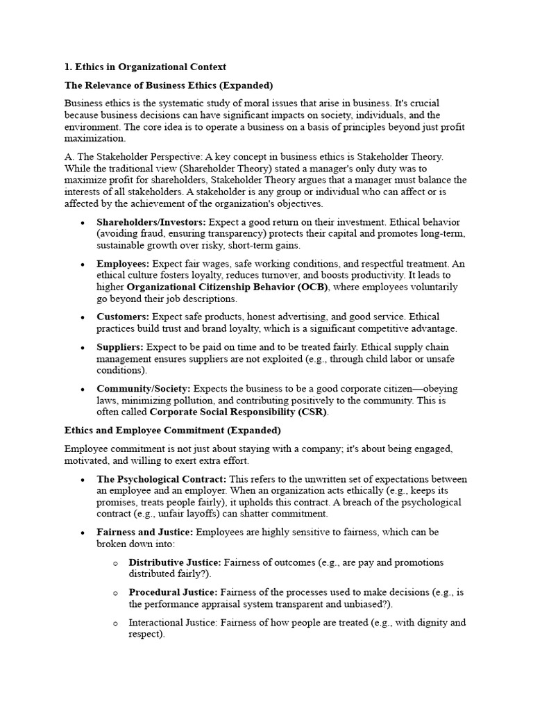 Ethics Notes Session (1-8) | PDF | Corporate Social Responsibility ...