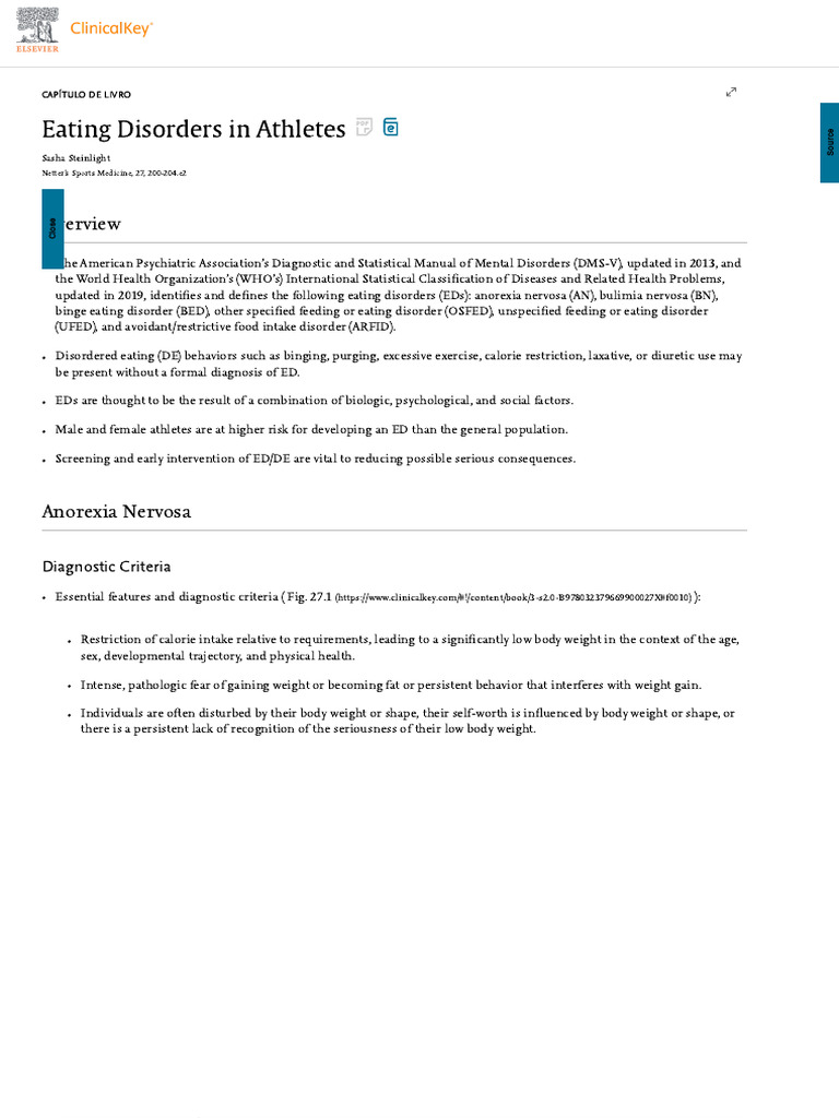 Eating Disorders in Athletes Overview | PDF | Eating Disorder | Mental ...