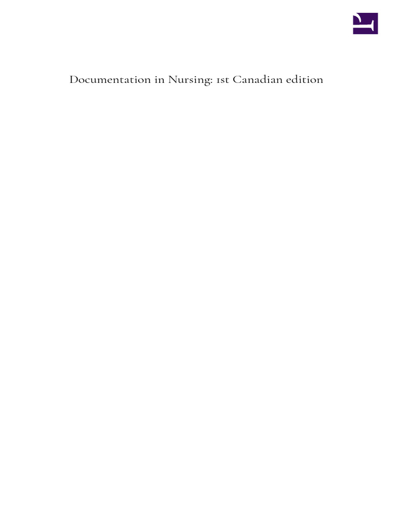 Nursing Documentation Guide: Canadian Edition | PDF | Electronic Health ...