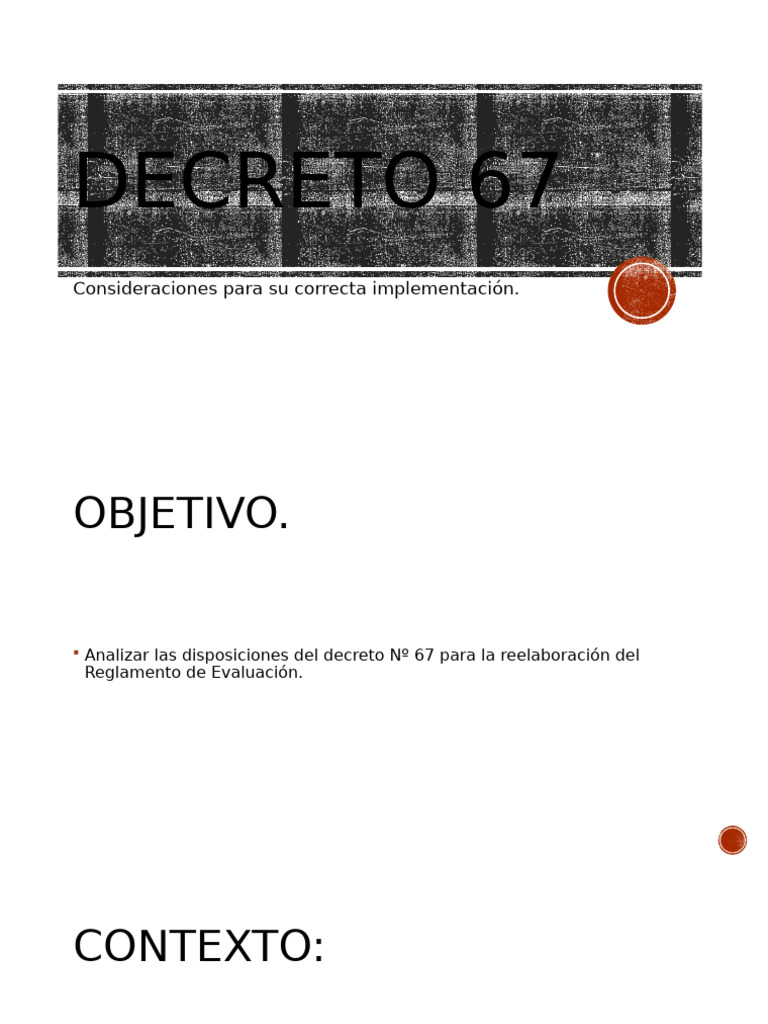 Decreto 67 Presentación | PDF