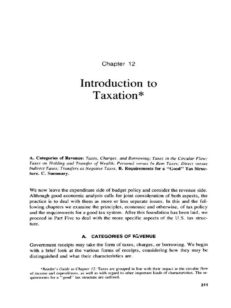 Musgrave Theories of Taxation | PDF