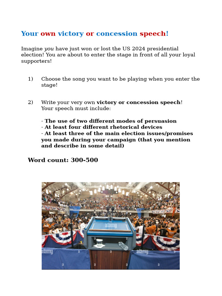 Your Own Victory Or Concession Speech Pdf