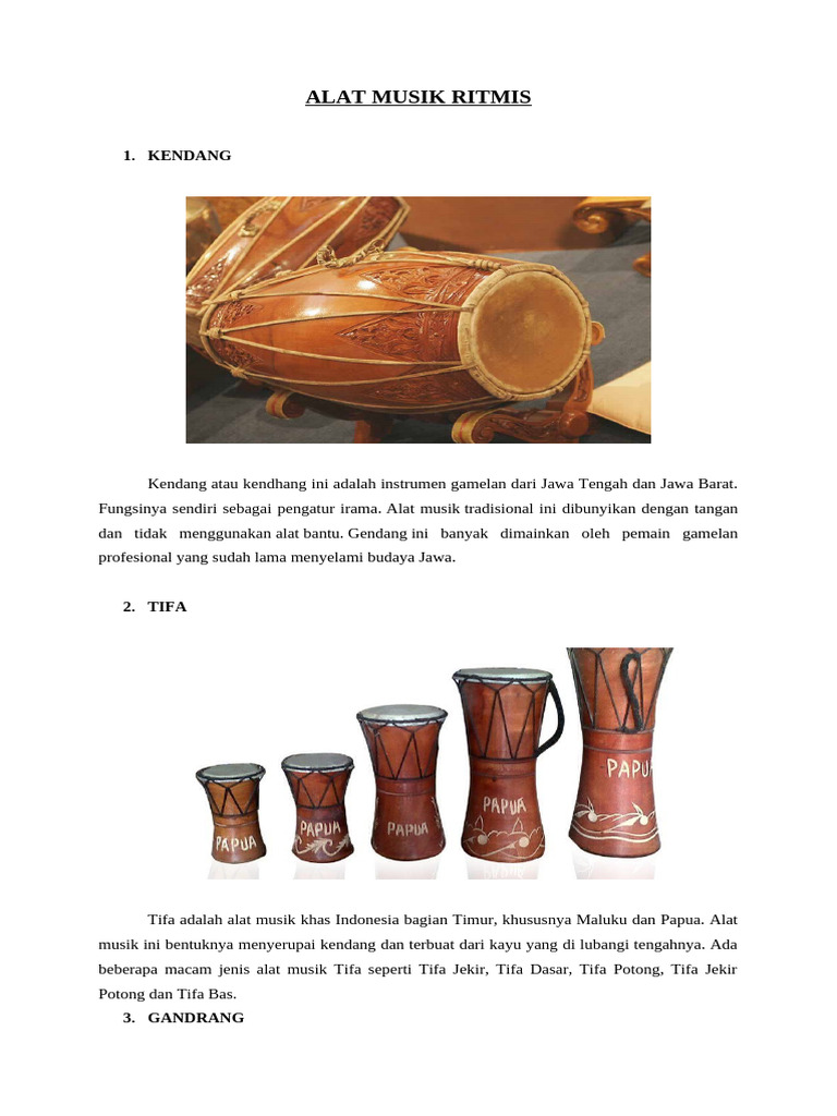 Alat Musik Ritmis dalam Gamelan | PDF