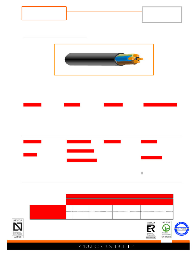 Cables RV-K 0,6/1kV: Especificaciones y Usos | PDF | Conductor ...