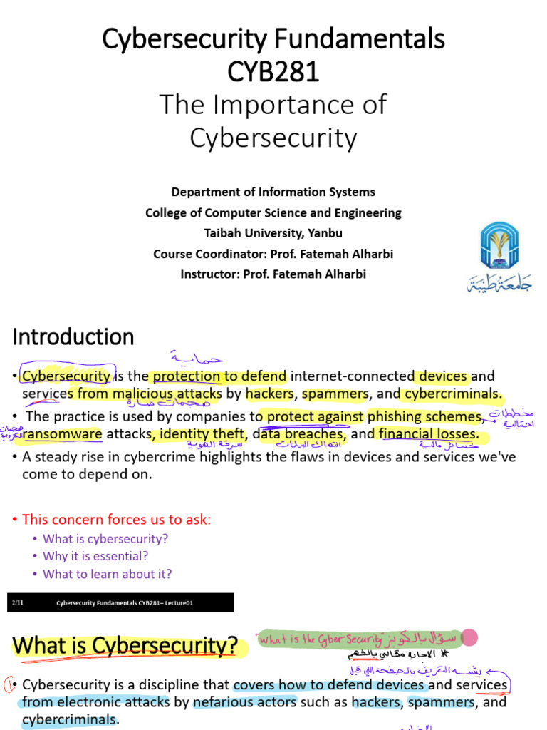 Cybersecurity Fundamentals Overview | PDF | Security | Computer Security