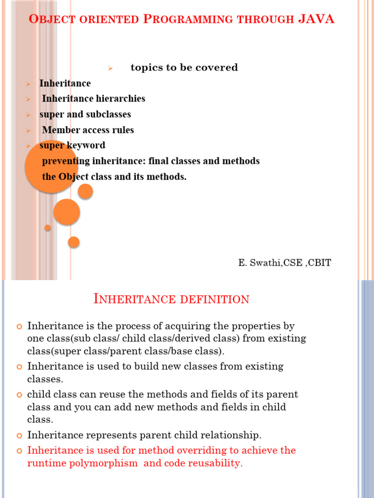 Java Inheritance: Concepts and Examples | PDF | Class (Computer ...