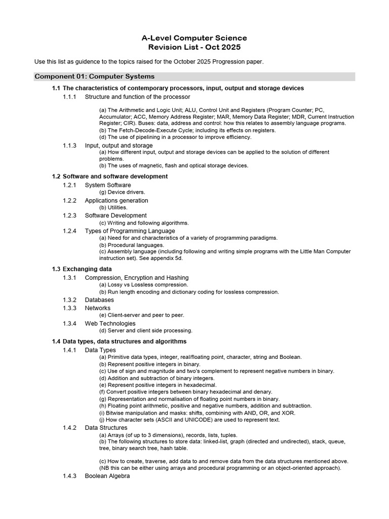 October 2025 Computer Science Topics | PDF | Computer Data Storage ...