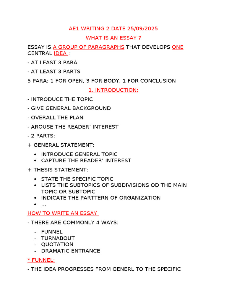 How to Write an Effective Essay | PDF