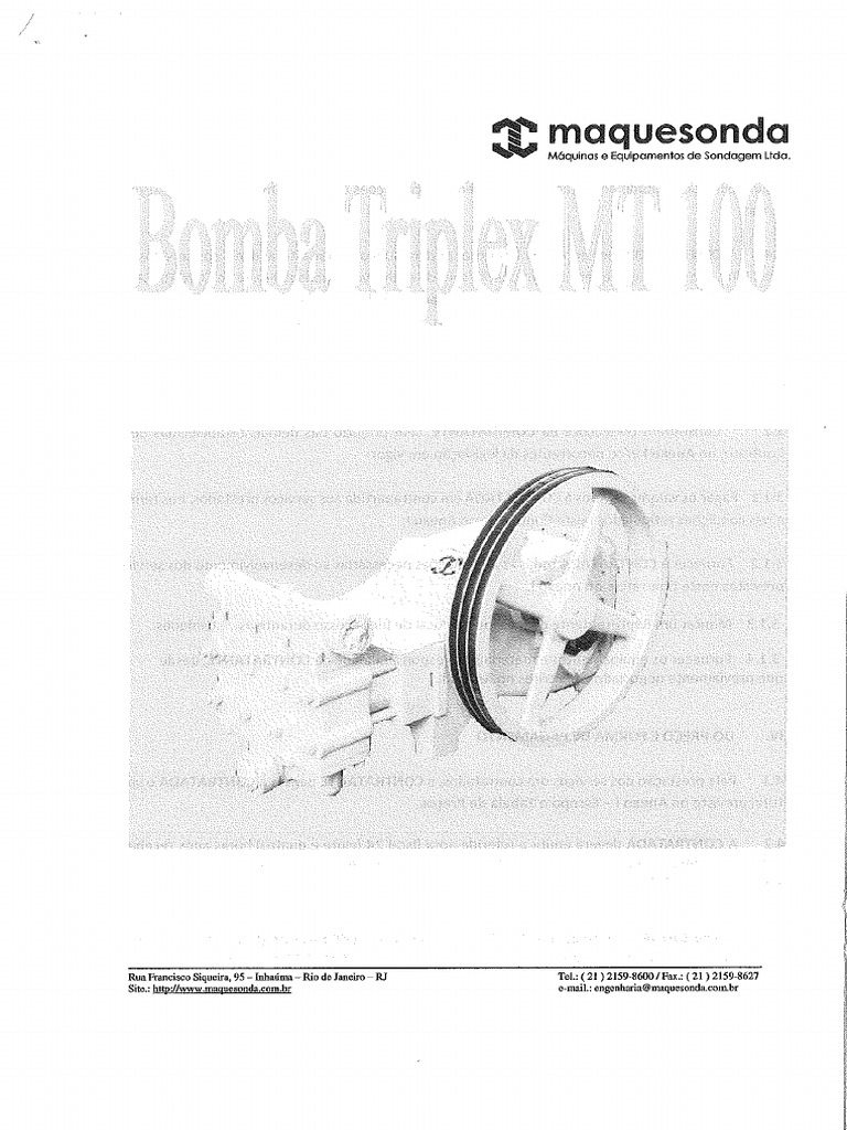 Bomba Triplex MT100 | PDF