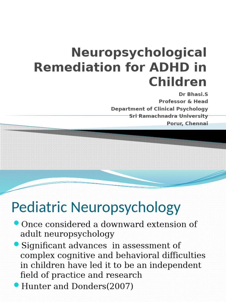 ADHD Neuropsychological Remediation Guide | PDF | Attention Deficit ...