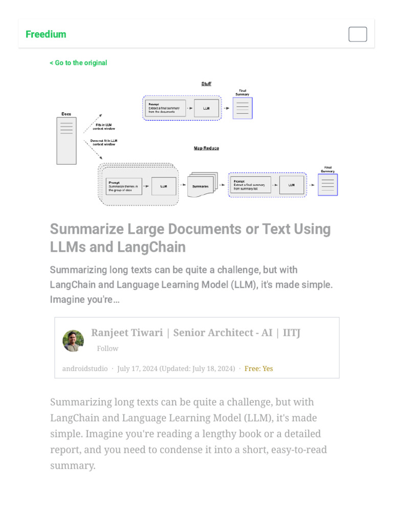 Summarize Text with LangChain LLMs | PDF