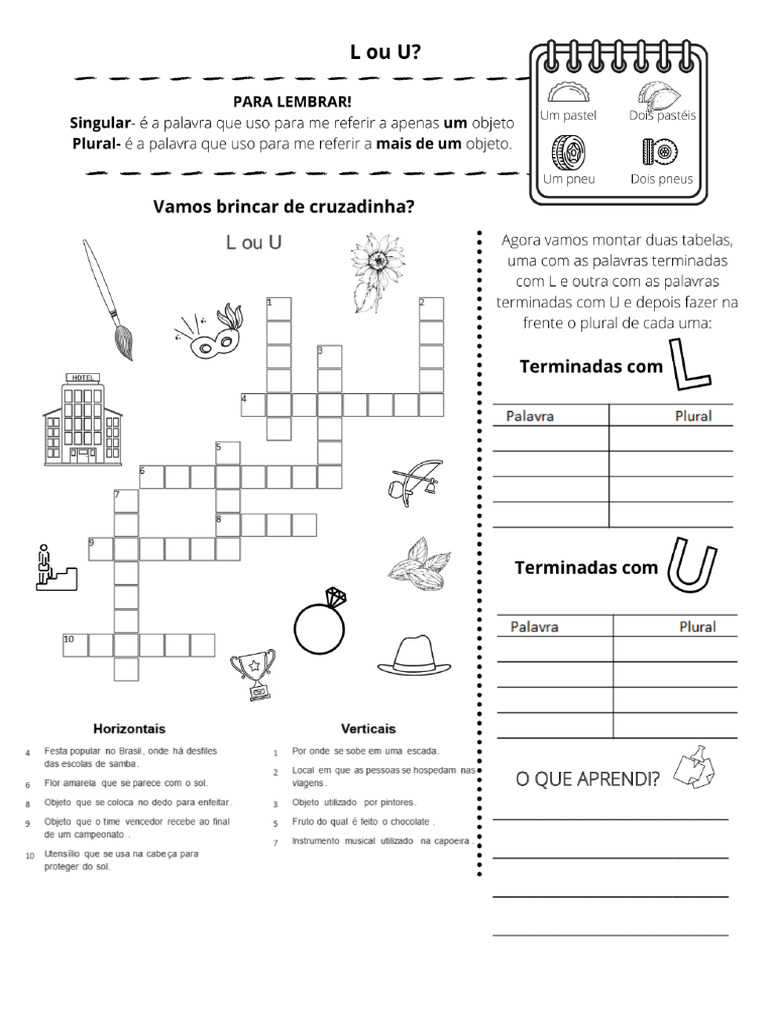 Palavras Terminadas em L Ou U | PDF