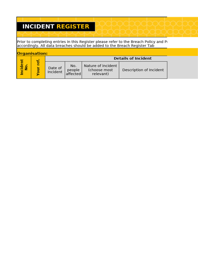 Data Breach Incident Register | PDF | Justice | Crime & Violence