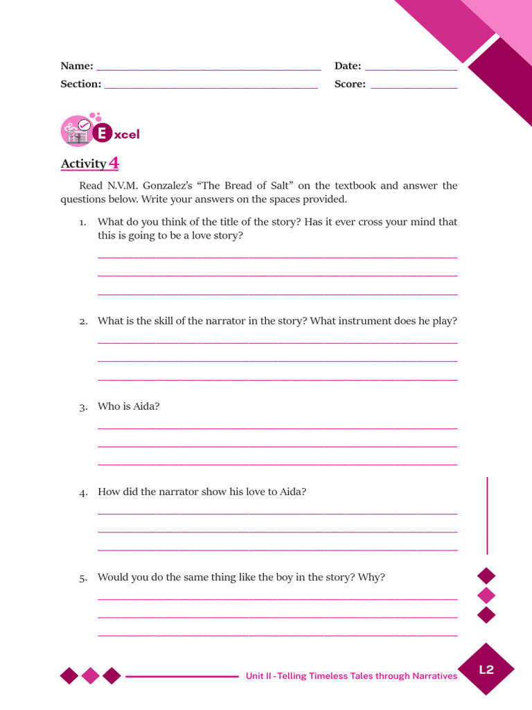 Unit II Lesson 2 - Activity 4 | PDF
