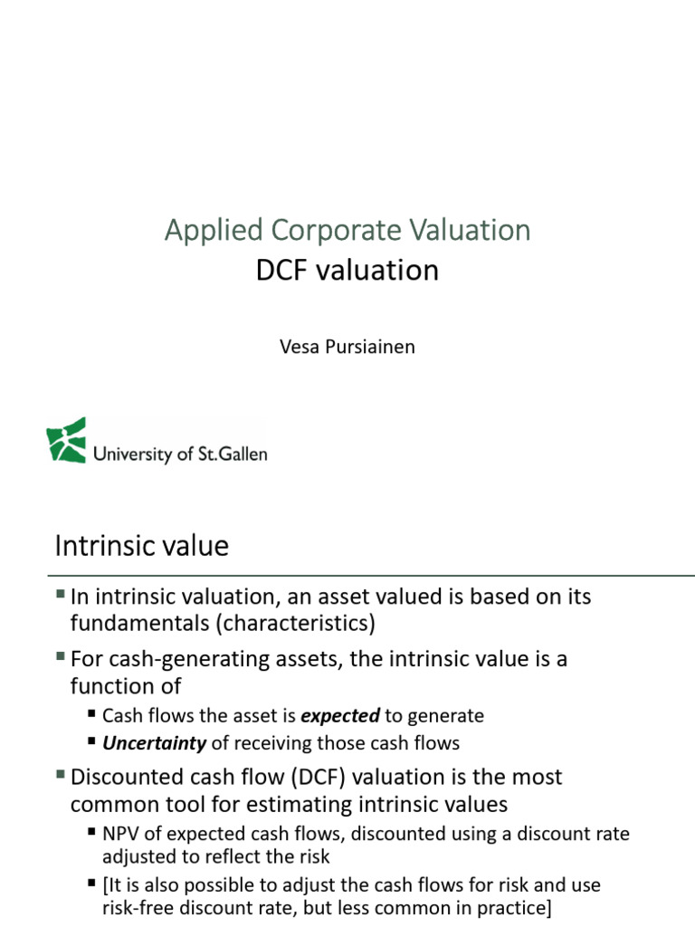 02 - DCF and Cost of Capital-3 | PDF | Discounted Cash Flow | Valuation ...