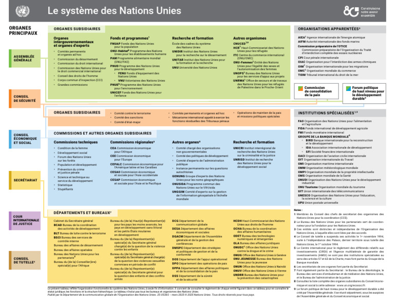 Structure du Système des Nations Unies | PDF | Nations unies ...
